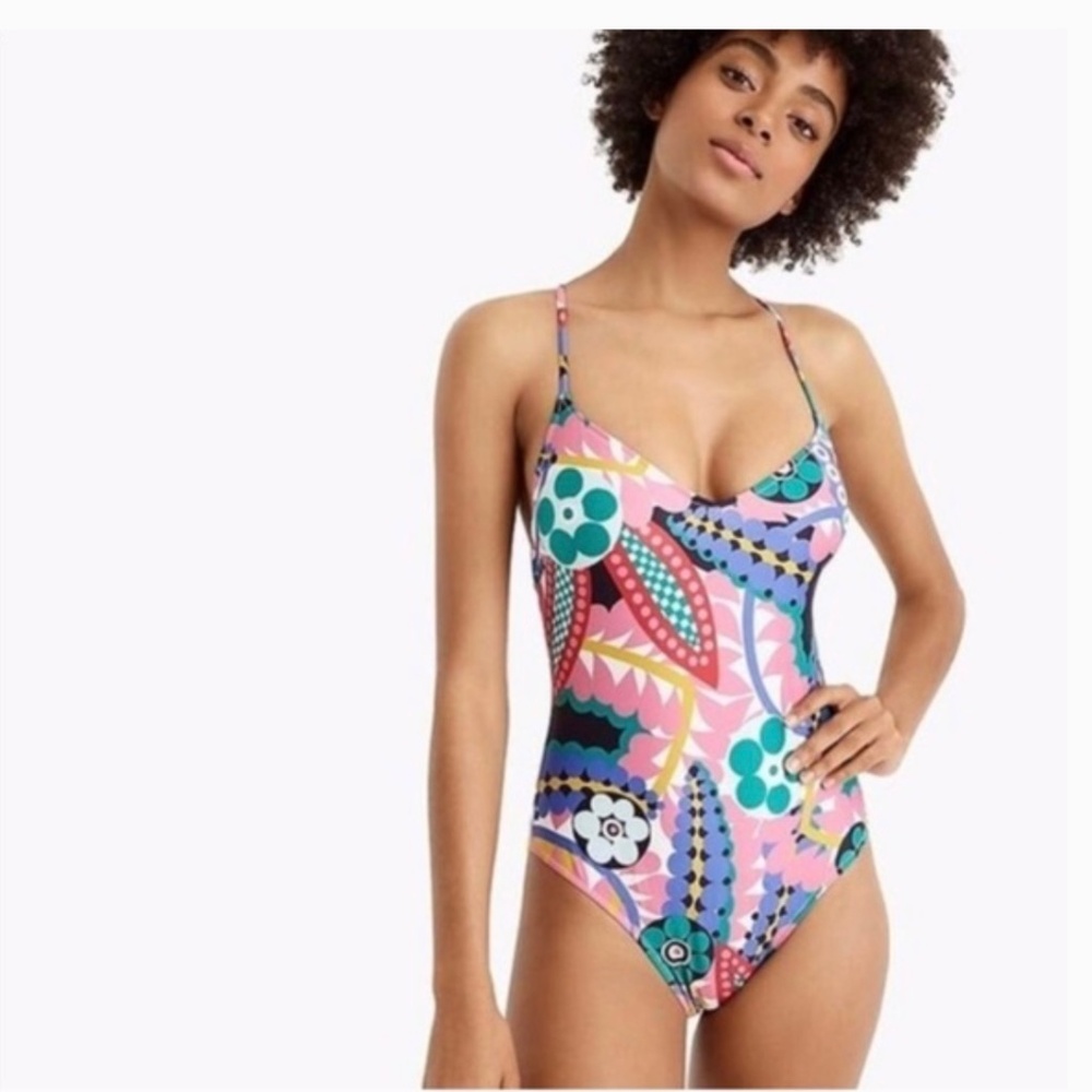 J. Crew Ratti Kaleidoscope One Piece Swim SZ 6